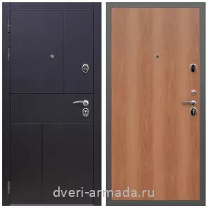 Двери МДФ для квартиры, Дверь входная Армада Оникс МДФ 10 мм / МДФ 6 мм ПЭ Миланский орех