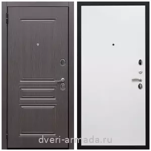 Двери МДФ для квартиры, Дверь входная Армада Экстра ФЛ-243 Эковенге / Гладкая белый матовый