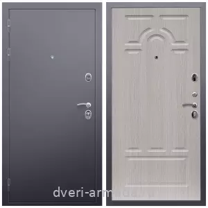 Одностворчатые входные двери, Дверь входная Армада Люкс Антик серебро / ФЛ-58 Дуб белёный от завода с замками высокого класса снаружи