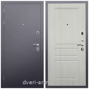 Заводские входные двери, Недорогая дверь входная в квартиру Армада Люкс Антик серебро / ФЛ-243 Лиственница беж с зеркалом широкая