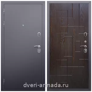 2 контура, Дверь входная Армада Люкс Антик серебро / МДФ 16 мм ФЛ-57 Дуб шоколад