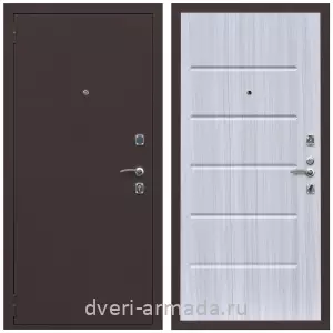 Антивандальные, Антивандальная металлическая  дверь входная Армада Комфорт Антик медь / ФЛ-102 Сандал белый
