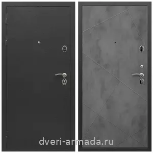 Черные входные двери, Металлическая дверь входная Армада Престиж Черный шелк / МДФ 10 мм ФЛ-291 Бетон темный