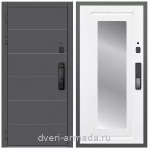 Двери МДФ для квартиры, Дверь входная Армада Роуд МДФ 10 мм Kaadas K9 / МДФ 16 мм ФЛЗ-120 Ясень белый