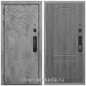 Входные двери Колизей, Дверь входная Армада Квадро МДФ 16 мм Kaadas K9 / МДФ 6 мм ФЛ-138 Дуб Филадельфия графит