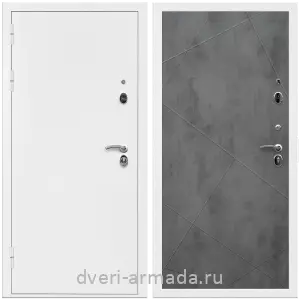 МДФ гладкая, Дверь входная Армада Оптима Белая шагрень / МДФ 10 мм ФЛ-291 Бетон темный