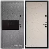 Дверь входная Армада Престиж Черная шагрень Штукатурка графит / ФЛ-139 Какао нубук софт