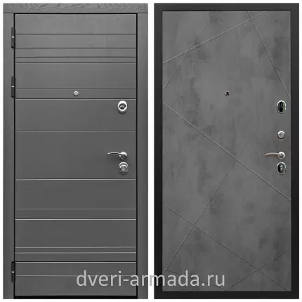 Дверь входная Армада Роял Вуд МДФ 10 мм графит / МДФ 10 мм ФЛ-291 Бетон темный
