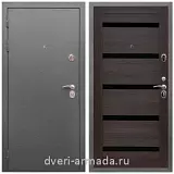 Дверь входная Армада Оптима Антик серебро / СБ-14 Эковенге стекло черное