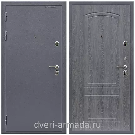 Дверь входная Армада Престиж Strong антик серебро / МДФ 6 мм ФЛ-138 Дуб Филадельфия графит