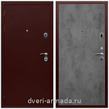 C порошковой окраской, Дверь входная Армада Люкс Антик медь / ФЛ-291 Бетон темный одностворчатая в офис