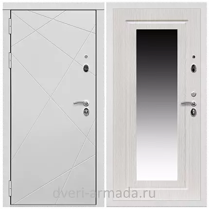 Дверь входная Армада Тесла МДФ 16 мм / МДФ 16 мм ФЛЗ-120 Дуб белёный