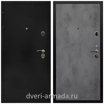 Дверь входная Армада Престиж Черная шагрень / МДФ 10 мм ФЛ-291 Бетон темный