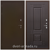 Для коттеджа, Дверь входная железная в квартиру Армада Термо Молоток коричневый/ ФЛ-2 Венге минвата от производителя в коридор простая в подъезд 