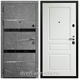 Дверь входная Армада Престиж Черная шагрень Торос графит / ФЛ-243 Белый матовый