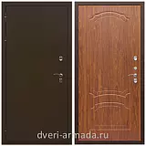 Дверь входная уличная в частный дом Армада Термо Молоток коричневый/ ФЛ-140 Мореная береза трехконтурная